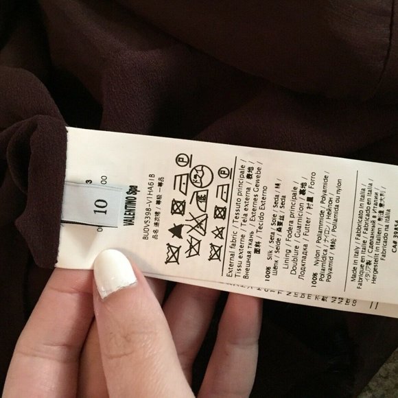 VALENTINO Purple Silk Dress Feather Floral Collar - Picture 5 of 8